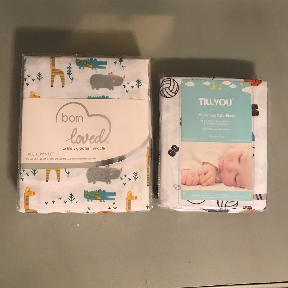 New Unopened Set of 2 crib sheets